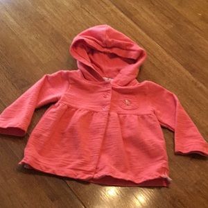 Carter’s 12 mo Spring sweater jacket Coral color
